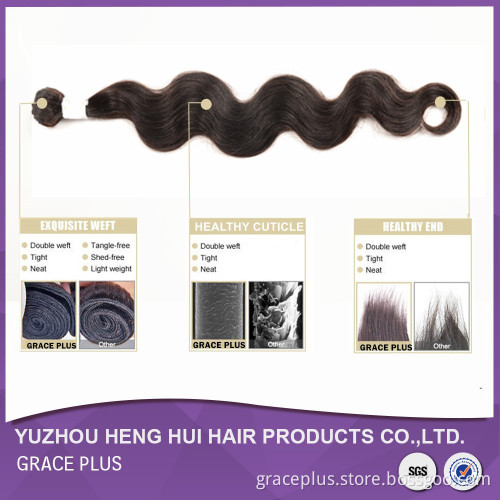7A Grace Plus Hair High quality unprocessed virgin peruvian human hair factory price peruvian body wave